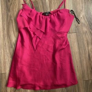 Hot pink satin top
